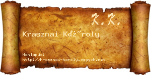 Krasznai Károly névjegykártya