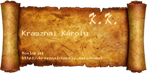 Krasznai Károly névjegykártya