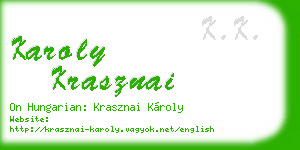karoly krasznai business card